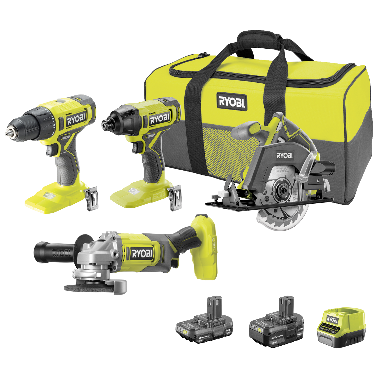 Ryobi 18V ONE+ 4 Piece Kit R18X4C1422B